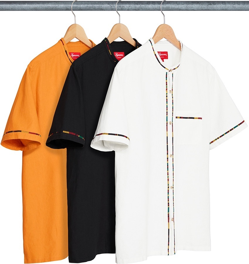 S/S Band Collar Shirt